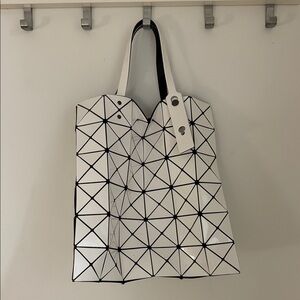 Issey Miyake Black and White Geometric Tote